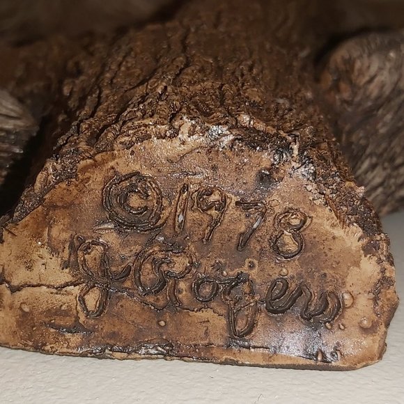 4 Vintage Handmade wall hangings of raccoons - Picture 7 of 8